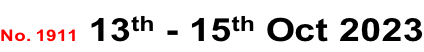 No. 1911 13th - 15th Oct 2023