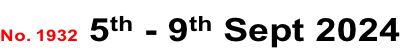 No. 1932 5th - 9th Sept 2024