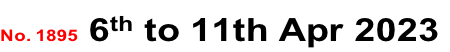 No. 1895 6th to 11th Apr 2023