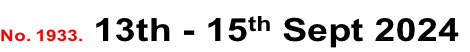 No. 1933. 13th - 15th Sept 2024