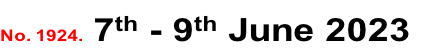 No. 1924. 7th - 9th June 2023