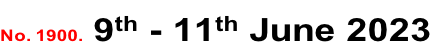 No. 1900. 9th - 11th June 2023