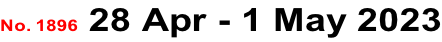 No. 1896 28 Apr - 1 May 2023