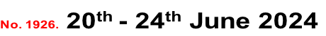 No. 1926. 20th - 24th June 2024